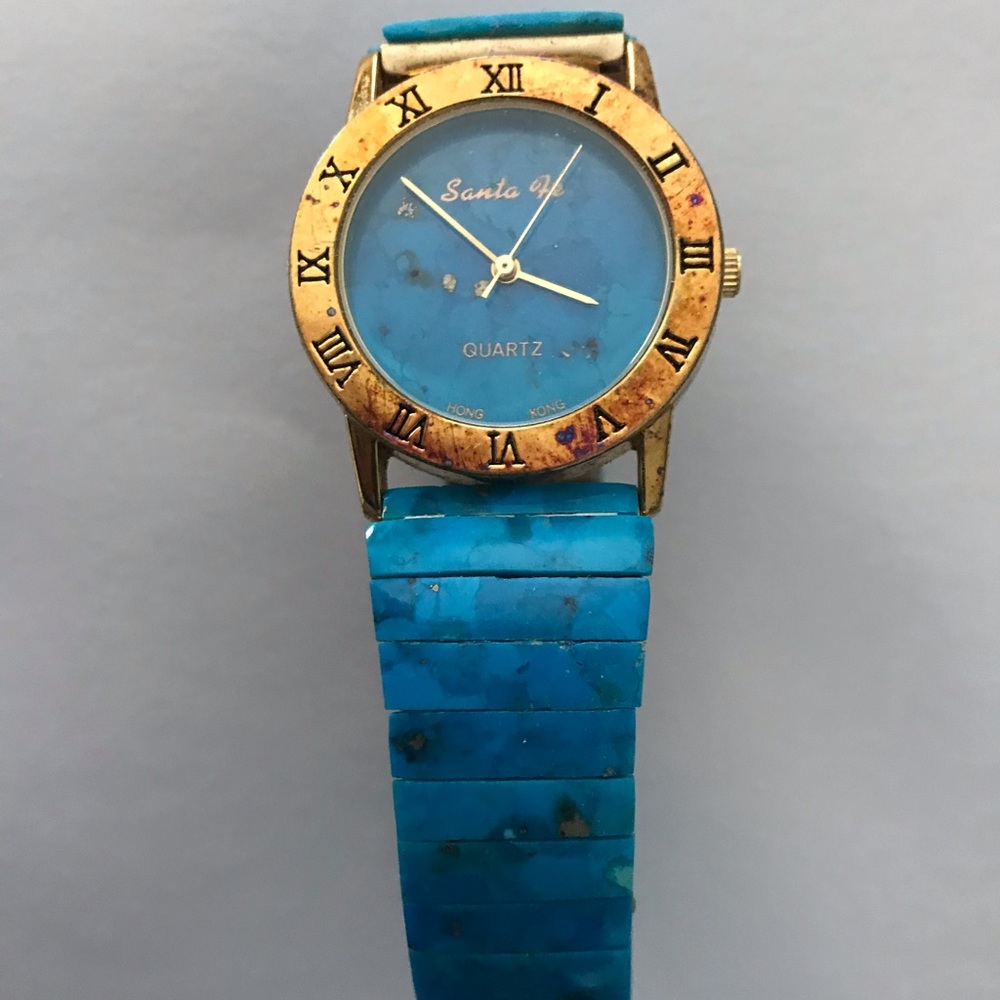 Vintage Ladies Santa Fe Turquoise Wrist Watch